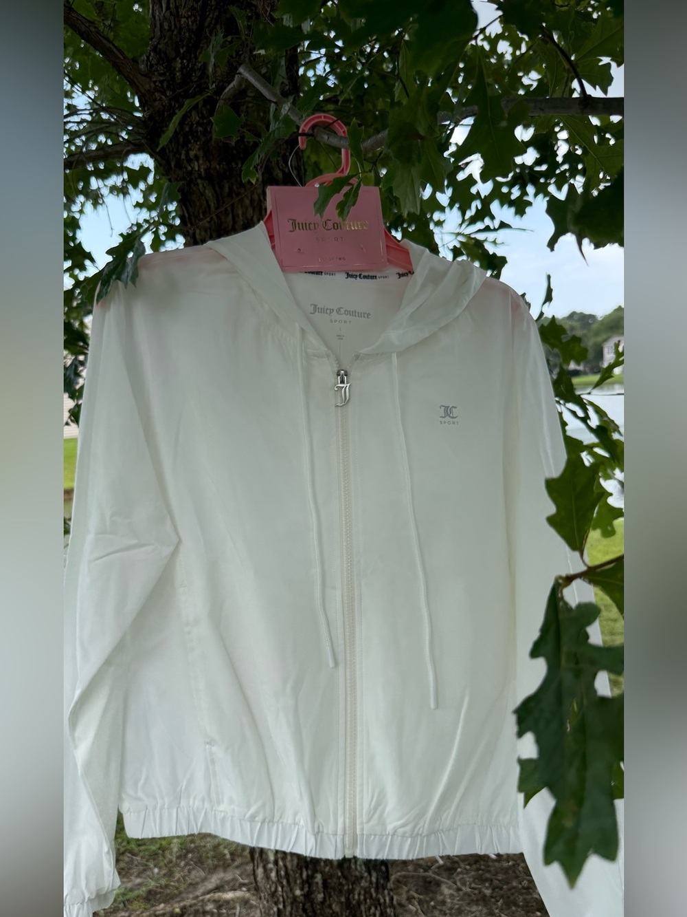 Juicy Couture sport White Hooded Zip Jacket and shorts